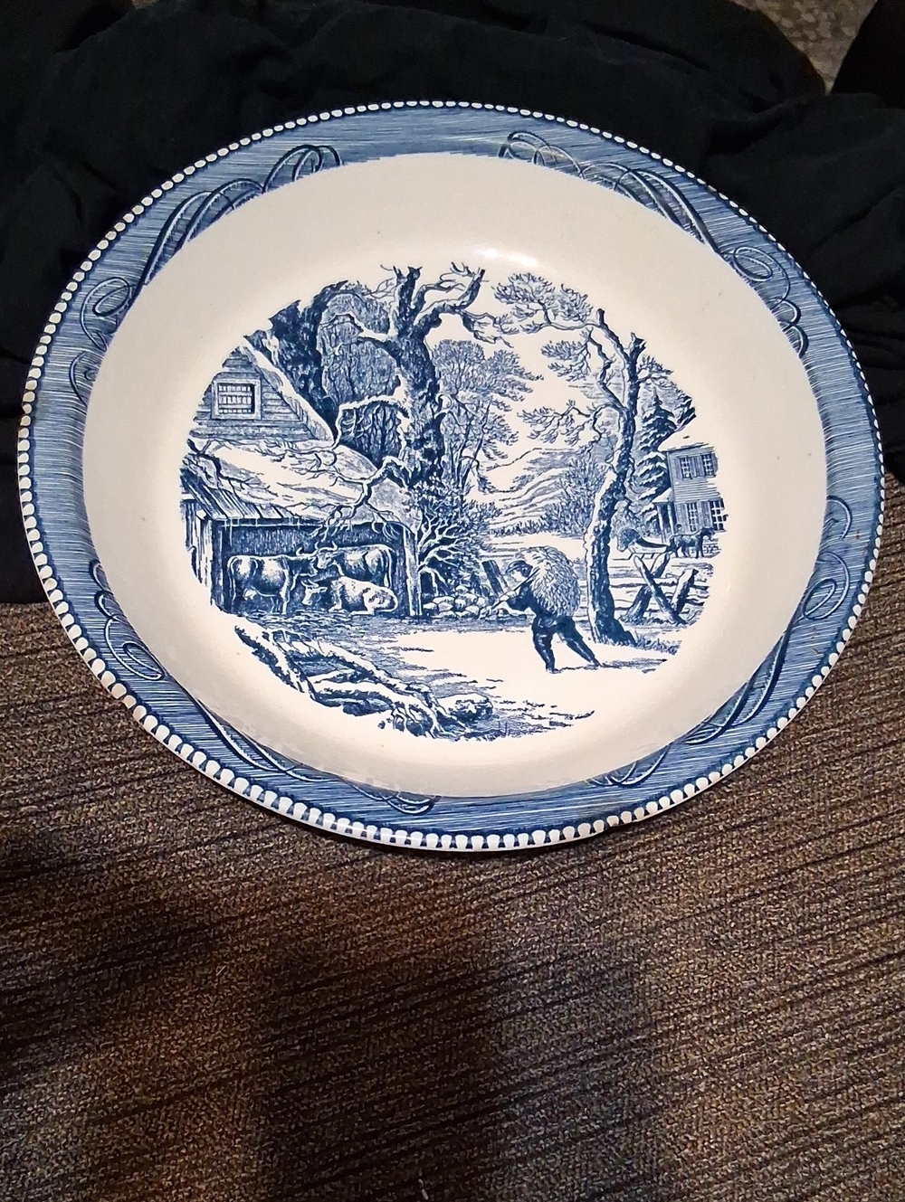 Currier And Ives Pie Plate